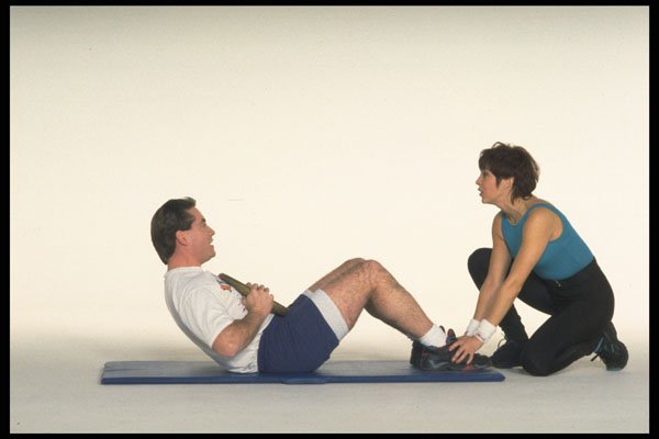 282049 Sit Ups, Couple A4 Photo Print