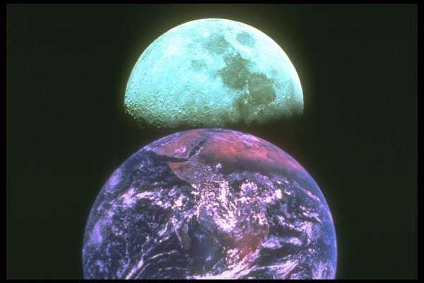 283021 Earth Moon A4 Photo Print
