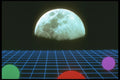 283027 Moon Over Grid A4 Photo Print