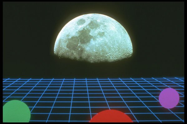 283027 Moon Over Grid A4 Photo Print