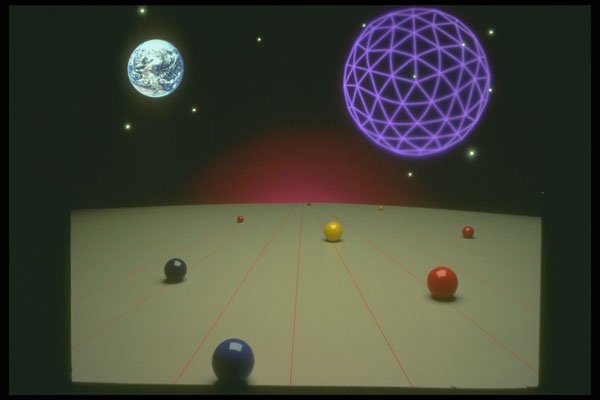 283031 Earth Over Balls A4 Photo Print