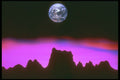 283058 Earth Over Mountains A4 Photo Print