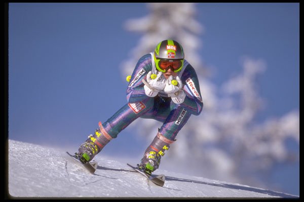 284004 Downhill Skiing A4 Photo Print