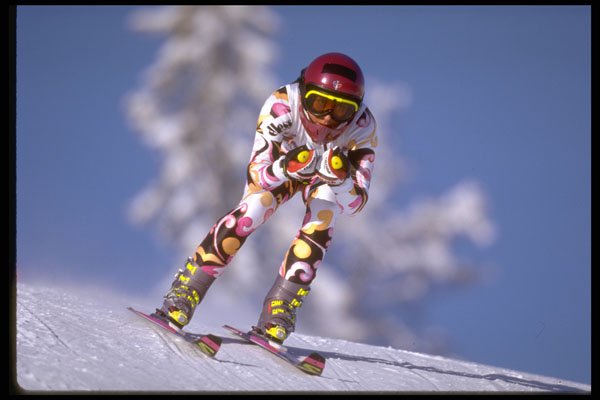 284017 Downhill Skiing A4 Photo Print