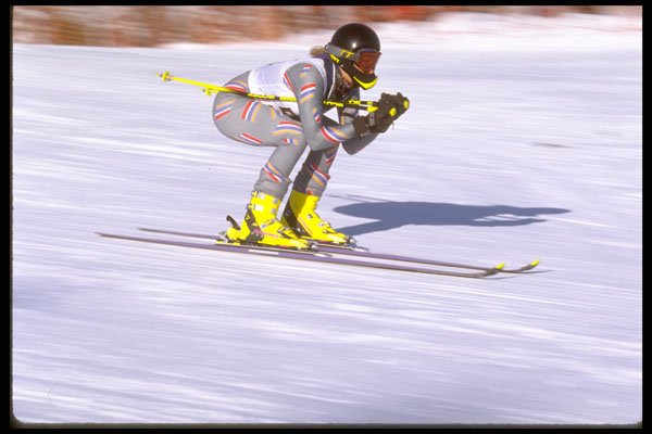 284021 Downhill Skiing A4 Photo Print