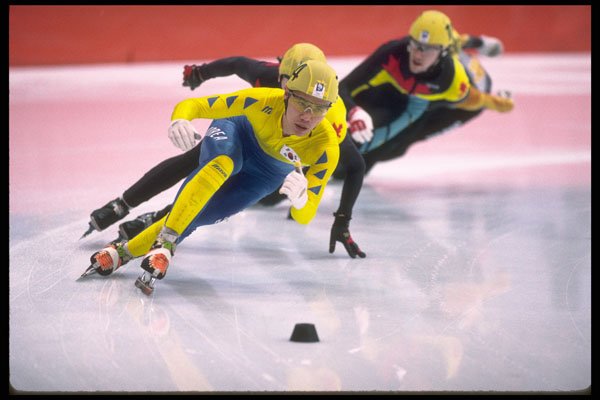 284041 Men's Short Track Speed Skating A4 Photo Print
