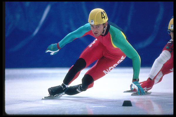 284044 Men's Short Track Speed Skating A4 Photo Print