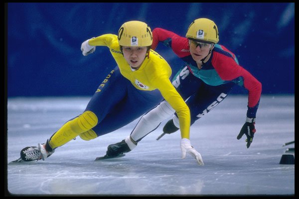 284064 Women's Speed Skating A4 Photo Print