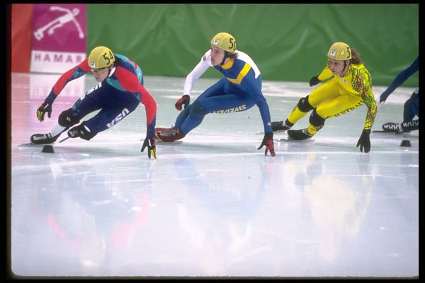 284065 Men's Speed Skating A4 Photo Print