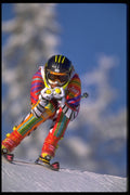 284074 Downhill Skiing A4 Photo Print