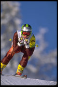 284075 Downhill Skiing A4 Photo Print