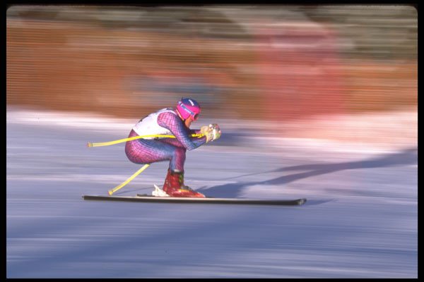 284089 Downhill Skiing A4 Photo Print