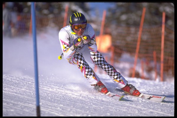 284090 Downhill Skiing A4 Photo Print