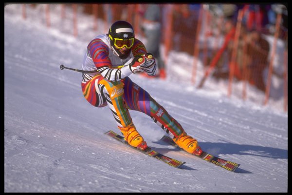 284093 Downhill Skiing A4 Photo Print