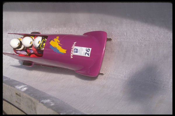 284096 Bobsled Racing A4 Photo Print