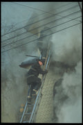 285012 Bailing Out Of A Second Floor A4 Photo Print
