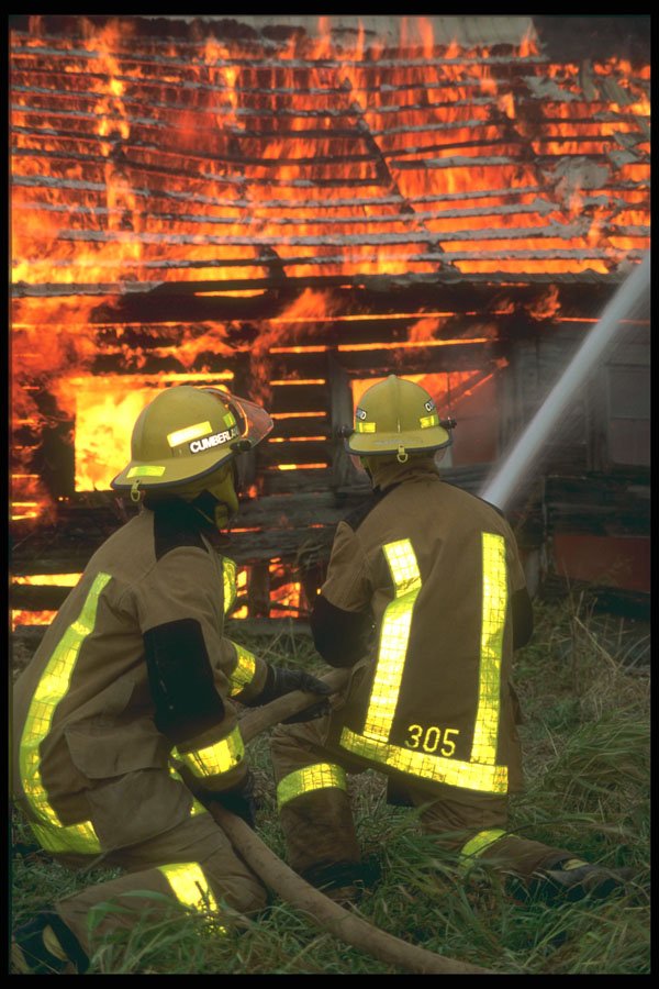 285026 Barn Fire A4 Photo Print