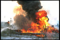 285056 Oil Fed House Fire A4 Photo Print