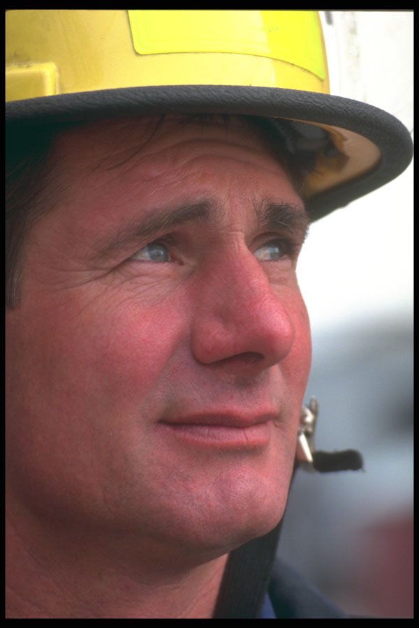 285058 Fireman Up Close A4 Photo Print