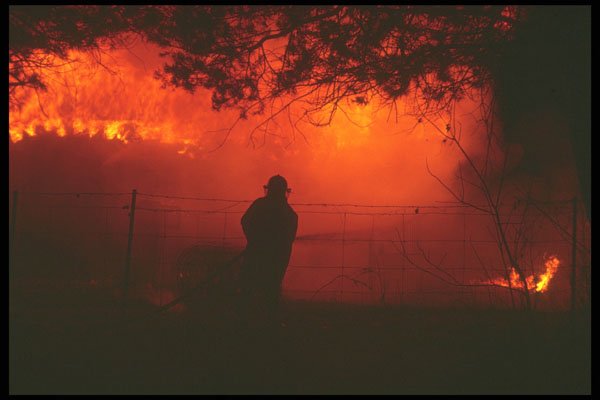 285064 Barn Fire A4 Photo Print