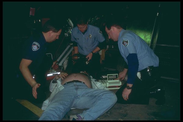 285073 Defibrillation Of A Heart Attack Victim A4 Photo Print