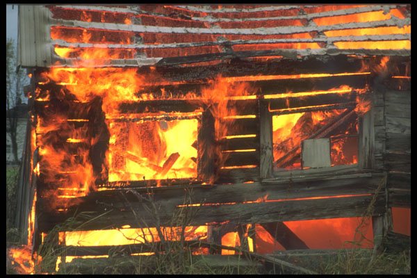 285097 House Fire A4 Photo Print