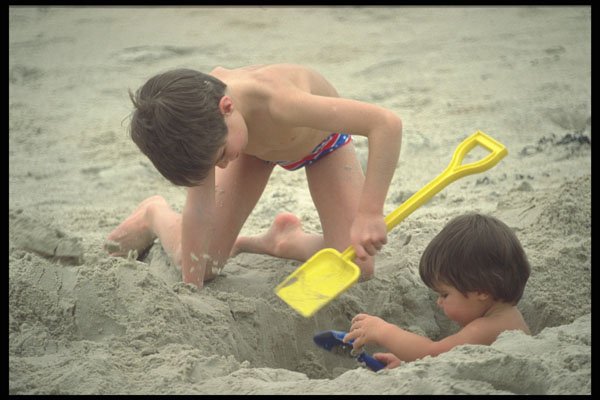 286072 Beach Scene A4 Photo Print