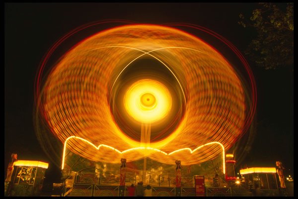 287029 Time Exposure Amusement Park Ride, Montreal, Canada A4 Photo Print