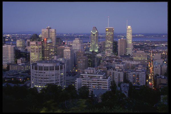 287034 Montreal Skyline From Mount Royal, Montreal, Quebec A4 Photo Print