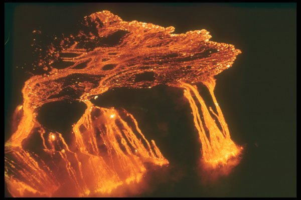 287036 Lava Flow, Kailawhea Volcano, Hawaii A4 Photo Print