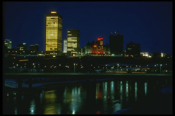 287037 Edmonton Skyline And Saskatchewan River, Alberta A4 Photo Print