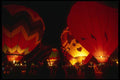 287045 Hot Air Balloon Glow, Albequerque, USA A4 Photo Print