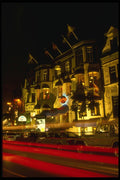 287059 Crescent Street At Night, Montreal, Quebec, Canada A4 Photo Print