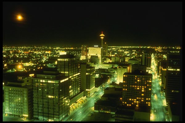 287099 Calgary Skyline, Calgary, Alberta, Canada A4 Photo Print