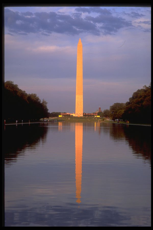 288002 Washington Monument At Night A4 Photo Print