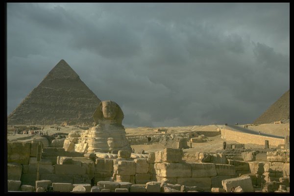 288006 The Pyramids And Sphinx At Giza A4 Photo Print