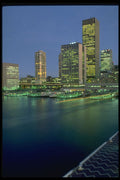 288041 Sydney Harbor And Night Skyline A4 Photo Print