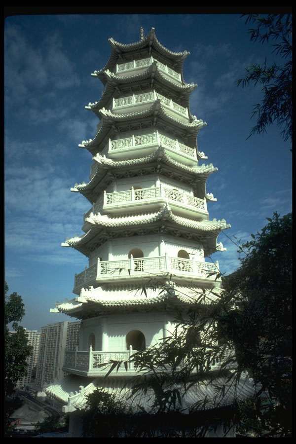 288066 Pagoda Temple, Hong Kong A4 Photo Print