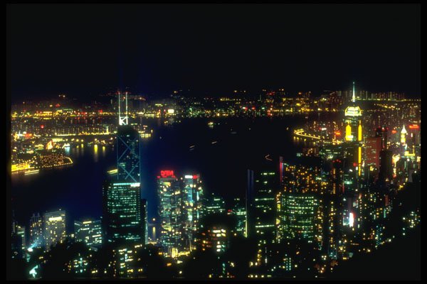 288074 Kowloon Skyline At Night A4 Photo Print