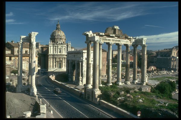 288088 Temple Of Saturn, Roman Forum, Rome A4 Photo Print
