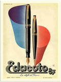 29 edacoto art deco vintage pen advert 2 Vintage Advert A4 Photo Print
