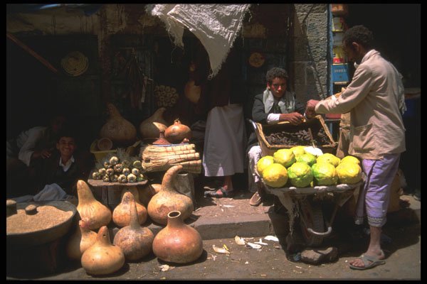 290019 Big Squash In The Market, San'aa A4 Photo Print
