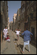290020 Children Playing Volleyball, San'aa A4 Photo Print
