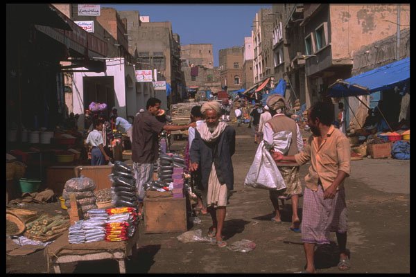 290025 Daily Scene In The Market, Taiz A4 Photo Print