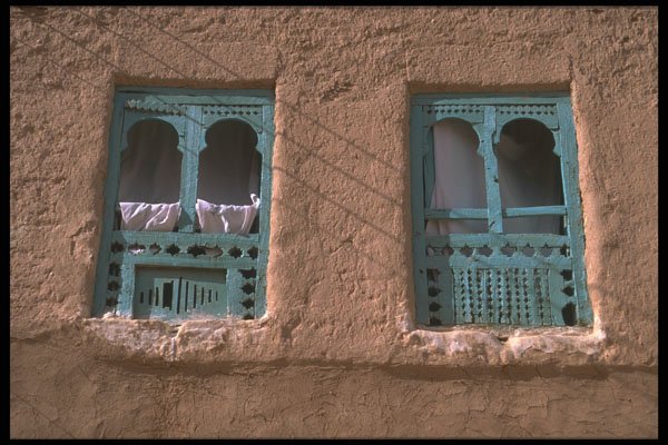 290057 Traditional Windows Wood Carved And Painted, Sayun A4 Photo Print
