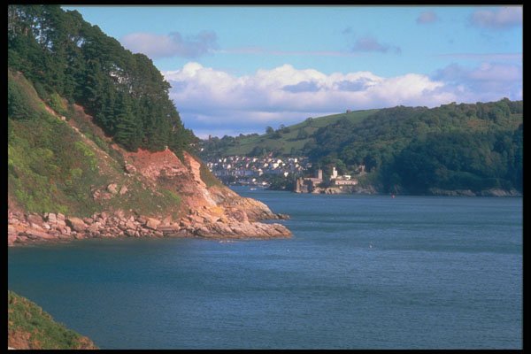 291017 Inner Forward Point And Mouth Of River Dart A4 Photo Print