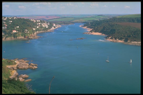 291090 Salcombe From Sharp Tor A4 Photo Print