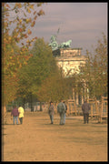 292010 Autumn Trees With Brandenburg Gate A4 Photo Print