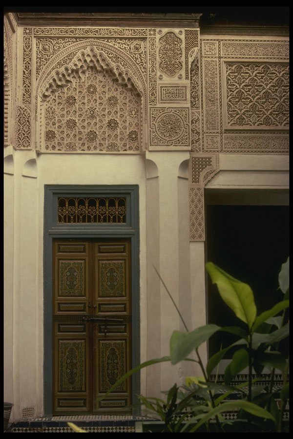 293004 Morocco, Palace Garden Doorway A4 Photo Print
