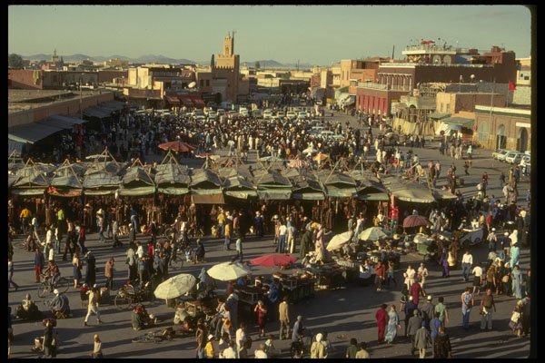 293007 Morocco, Djemea el Fna Square A4 Photo Print